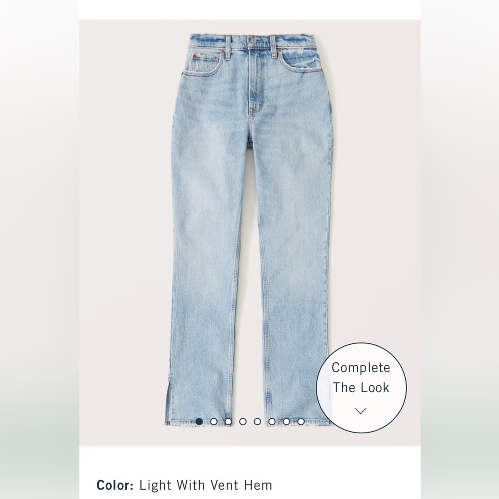 A&F curve love 90s straight ultra high rise jeans 26R